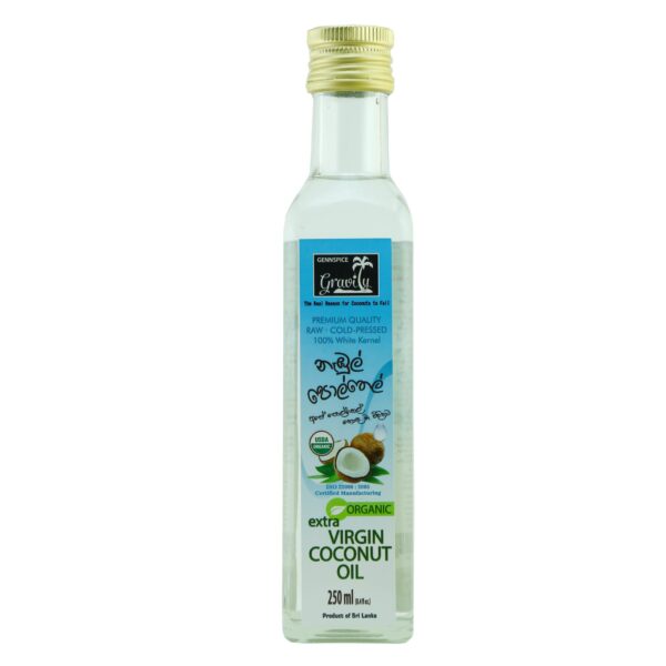 Extra Virgin Coconut Oil 250ml Glass Bottle