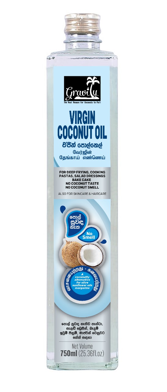 Virgin Coconut Oil (No-Smell/No-Taste) 750ml Glass Bottle