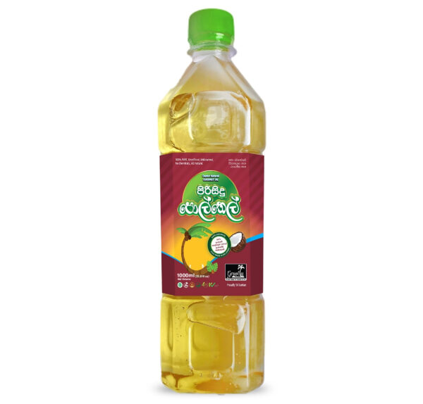 Hot Pressed Pure Coconut Oil 1000ml Plastic Bottle