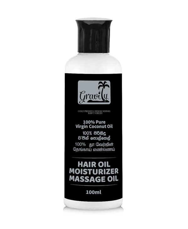 Pure Virgin Coconut Hair Oil 100ml Plastic Bottle - Whole Kernel